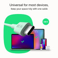 GREEN CELL Cable USB-C-USB-C PowerFlex 100W, silicone, 1.2m, green