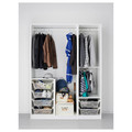 PAX / FARDAL/ÅHEIM Wardrobe combination, high-gloss white/mirror glass, 150x60x201 cm