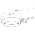 MIDDAGSMAT Frying pan, set of 2, non-stick coating/stainless steel