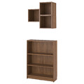 BILLY / EKET Bookcase combination, brown walnut effect