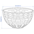 DJURTRÄNARE Basket, white/black/blue, 32x19 cm