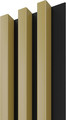 Stegu Wall Decorative Lamellas Linea Slim, gold/black, 3 slats/1 tile