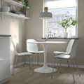 DOCKSTA / LIDÅS Table and 4 chairs, white white/white chrome-plated, 103 cm