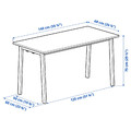 MITTZON Conference table, oak veneer/white, 140x68x75 cm