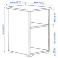 SKRUVBY Side table, white, 40x32 cm