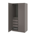 PAX / FORSAND Wardrobe combination, dark grey/dark grey, 100x60x201 cm