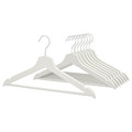 BUMERANG Hanger, white, 8 pack