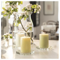 LÖVSKOGSLUND Scented pillar candle, mixed colours, 30 hr