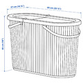 DAMMÄNG Bin with lid, grey-green, 48 l