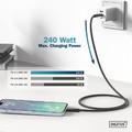 DIGITUS USB silicone cable, USB 40Gbps, 0.5m, black
