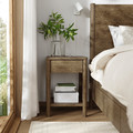 TONSTAD Bedside table, brown stained oak veneer, 40x40x59 cm