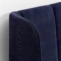 TUFJORD Upholstered bed frame, Tallmyra black-blue/Lönset, Standard King
