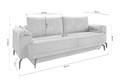 Sofa-Bed Luzano Vogue 14, grey