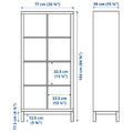 KALLAX Shelving unit with underframe, white stained oak effect/white, 77x164 cm