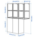 ENHET Storage combination, white, 120x32x150 cm