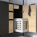 ÄSPINGE Kitchenette, black/ash, 120x60x202 cm