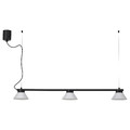 SAMBORD Pendant lamp with 3 lamps, black/white