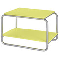 BAGGBODA Side table, light yellow, 71x50 cm