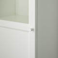 BILLY / OXBERG Bookcase with panel/glass door, white/glass, 40x42x202 cm