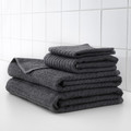 VÅGSJÖN  Bath towel, dark grey, 100x150 cm