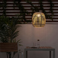 SOLVINDEN LED pendant lamp, outdoor/oval, 37 cm