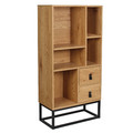 Shelving Unit with Shelves & Drawers Abbott, oak/black