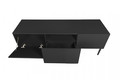 TV Cabinet Nicole 150 cm, matt black/black legs