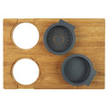 Bamboo Chopping Board with Silicone Containers
