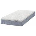 VESTERÖY Mattress and mattress pad, firm light blue/Nisseholm white, Standard Single