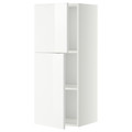 METOD Wall cabinet with shelves/2 doors, white/Ringhult white, 40x100 cm