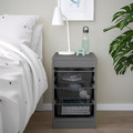 TROFAST Storage combination with boxes, grey/dark grey, 34x44x56 cm