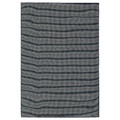 LUFTFARTYG Rug flatwoven, in/outdoor, black/stripe, 160x230 cm