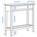 IDANÄS Console table, dark brown stained, 104x32x95 cm