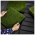 RUNNEN Floor decking, outdoor, artificial grass, 0.81 m²