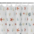 Shower Curtain GoodHome Islay 180 x 200 cm, coral