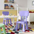 MAMMUT Children's chair, in/outdoor/light blue/lilac