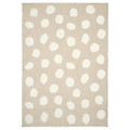 BOGENSE Rug, low pile, beige/white dotted, 133x195 cm