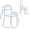 VIHALS / VIHALS Table and 6 chairs, white/white, 120/180x74 cm