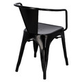 Dining Chair Paris Arms, black