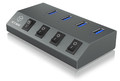 Icybox IB-HUB1405C 4-Port Hub USB 3.0