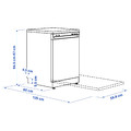 LAGAN Freestanding dishwasher, white