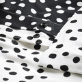 BJÖRKGRÅMAL Duvet cover and 2 pillowcases, black white/dotted, 200x200/50x60 cm