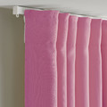 GINSTMOTT Curtains, 1 pair, pink/with heading tape, 145x300 cm