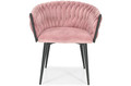 Glamour Braided Chair ROSA, powder pink