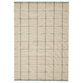 RIDSTIG Rug, flatwoven, off-white/green, 133x195 cm