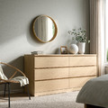 STOCKHOLM Mirror, oak veneer, 60 cm