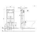 Roca WC Frame Active One with Push Button, chrome