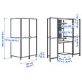 BRÄNNBOLL Gaming station, light grey/white, 100x72x180 cm