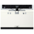 BESTÅ TV storage combination/glass doors, white Smeviken/Ostvik white clear glass, 300x42x231 cm