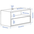 EKET Media storage combination, white/brown walnut effect, 175x35x35 cm